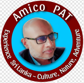 NiMa PAT Sri Lanka travel logo with tuk-tuk and kolam motif